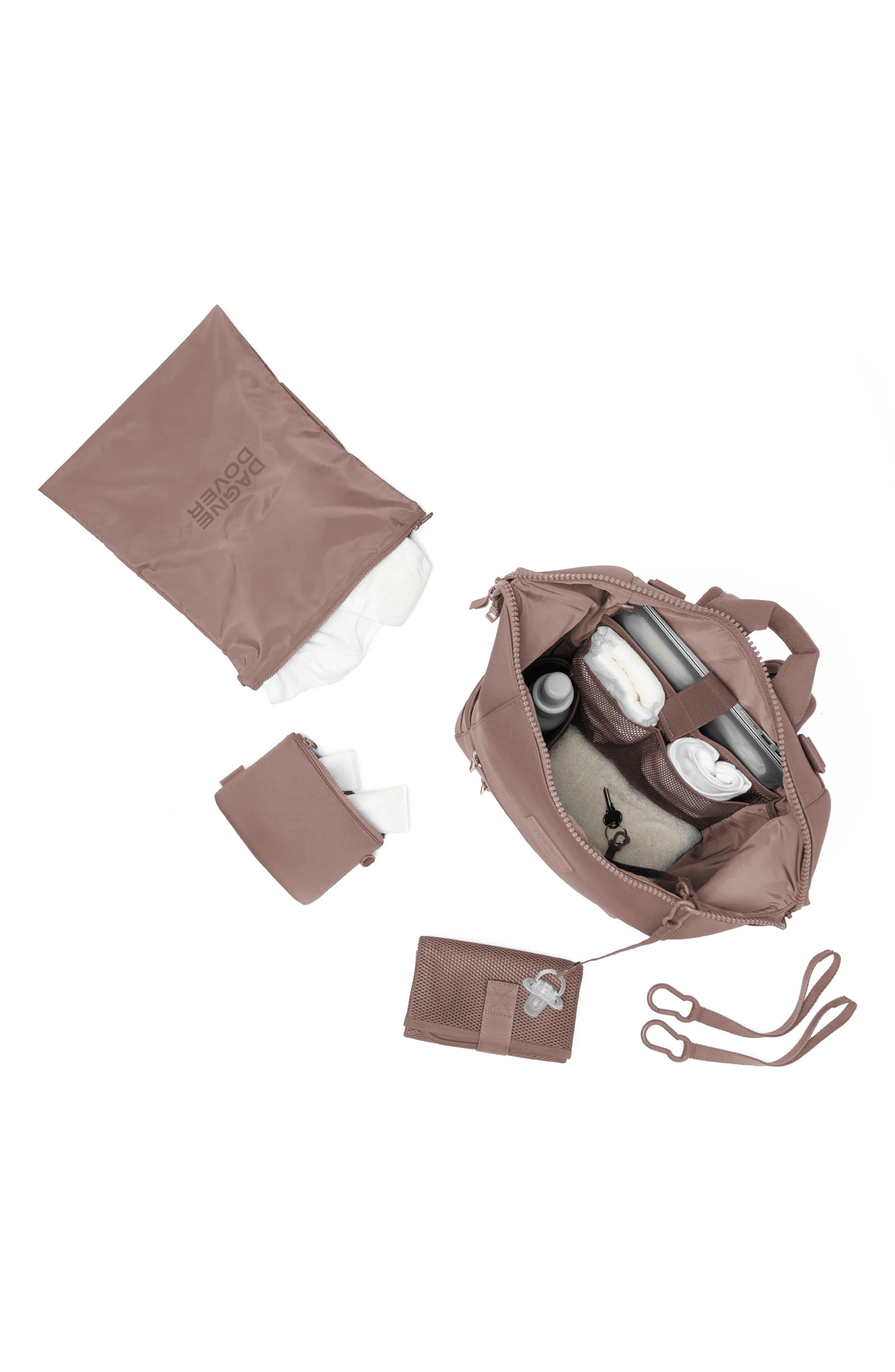 Dagne Dover Indi Large Water Resistant Scuba Knit Diaper Backpack, Alternate, color, Dune