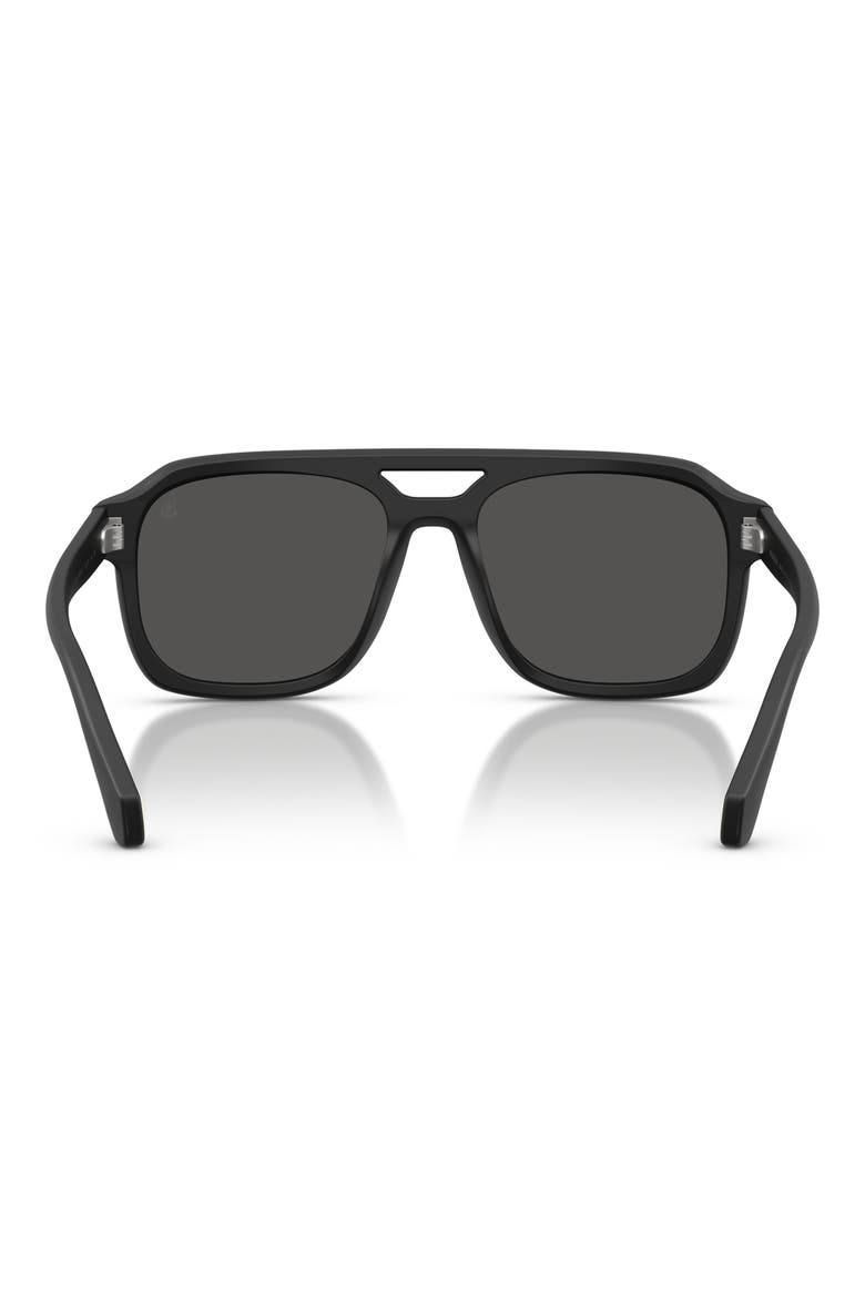 56mm Vantos Pillow Sunglasses, Alternate, color, MATTE BLACK / SOLID DARK GREY