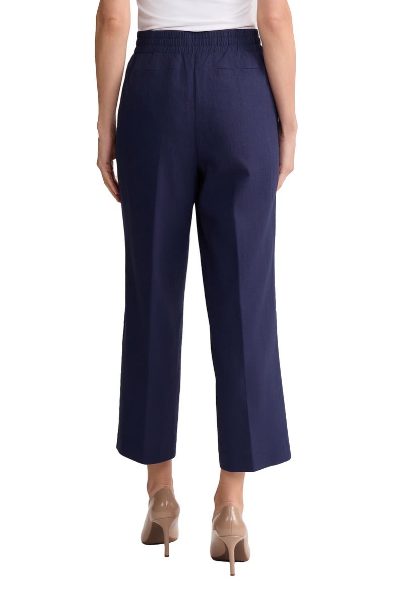 Drawstring Waist Linen Blend Pants, Alternate, color, PACIFIC NAVY