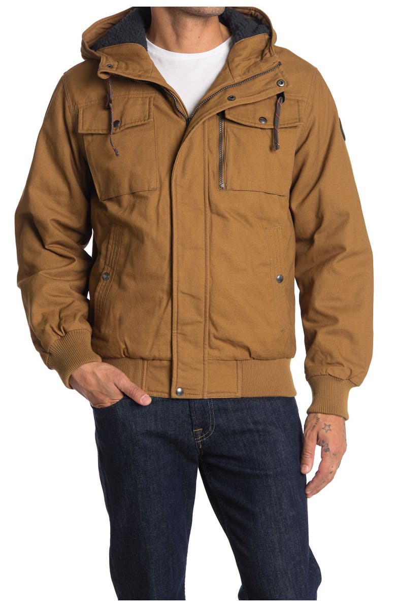 HAWKE & CO Cotton Bomber Jacket, Main, color, 