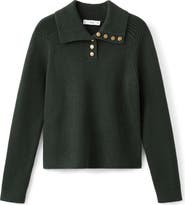 MANGO Ribbed Polo Sweater