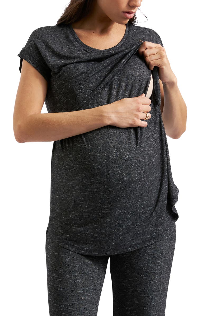 Ripe Maternity Dreamy Nursing Tee, Alternate, color, Granite