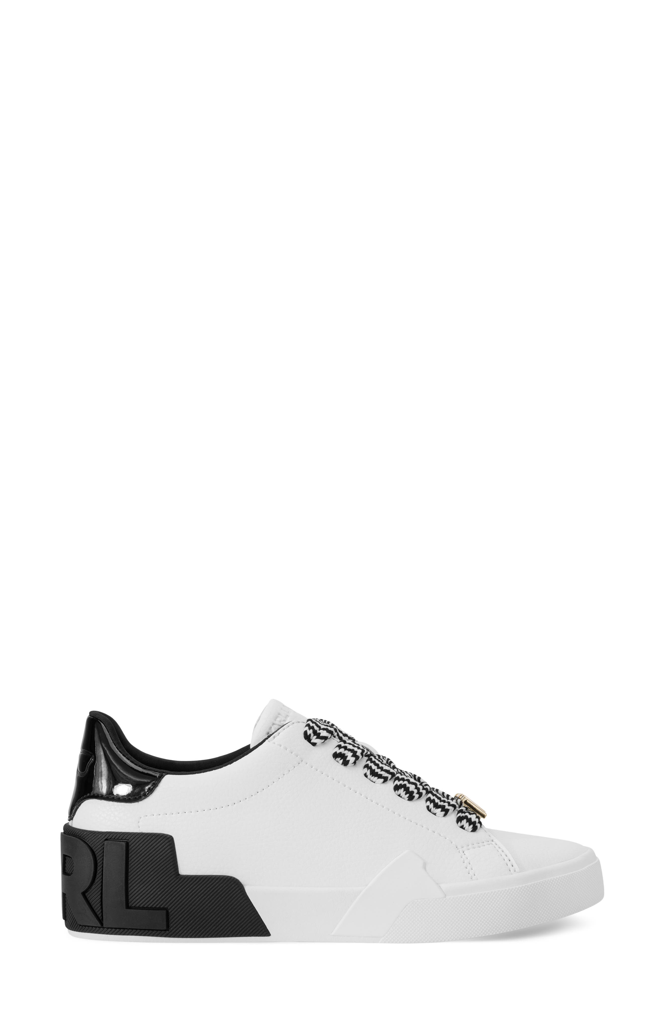 Melora Lace-Up Sneaker, Alternate, color, BRIGHT WHITE/ BLACK