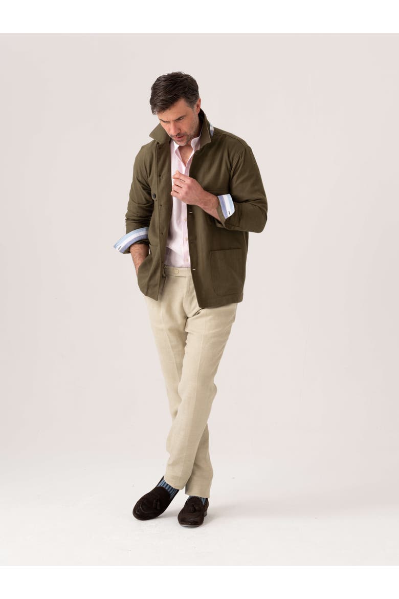 Cotton Shirt Jacket, Alternate, color, Olive