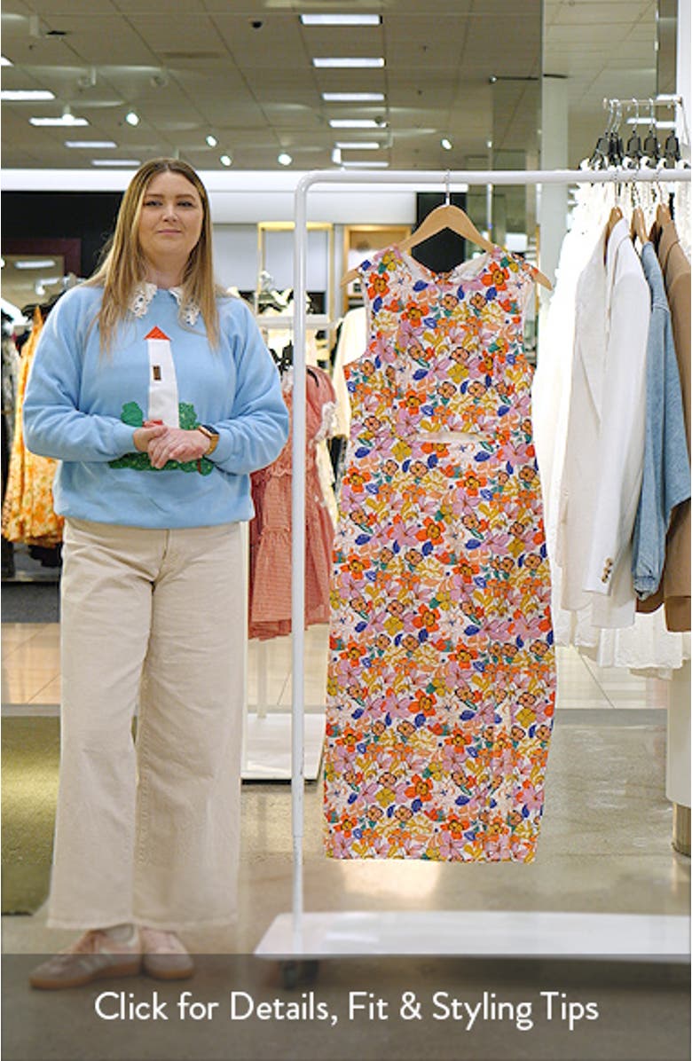 Floral Cutout Cotton Dress, sales video thumbnail