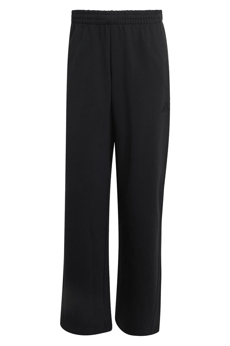 Logo Wide Leg Sweatpants, Main, color, BLACK