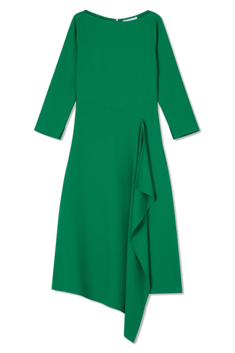 Lena Asymmetric Waterfall Dress, Alternate, color, GREEN