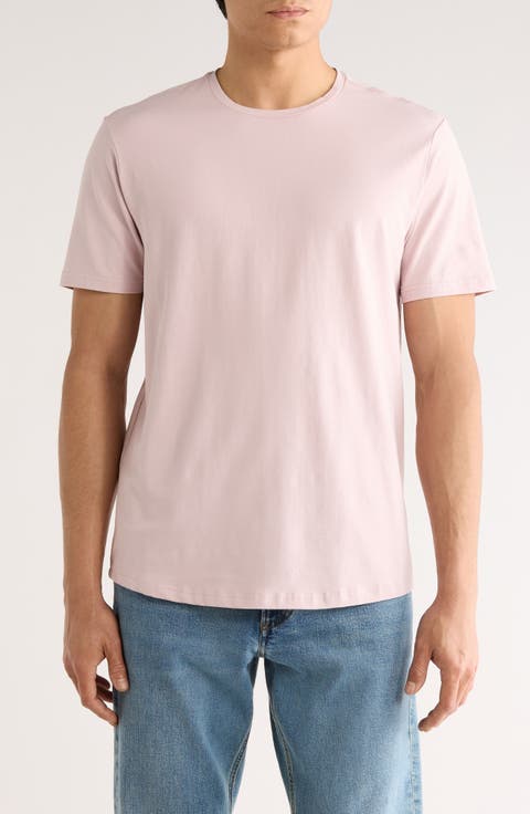 Crewneck Stretch Cotton T-Shirt