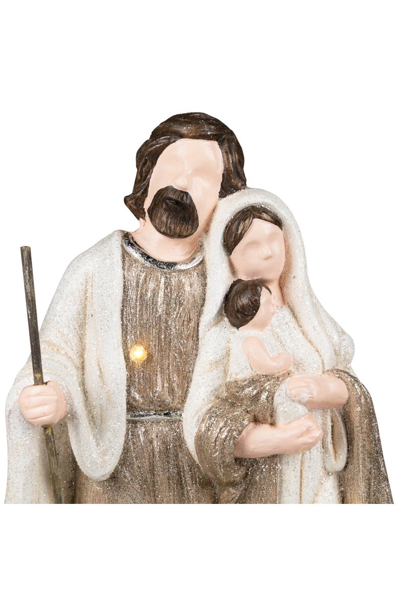 Northlight Lighted Glittery Holy Family Christmas Decoration - 21" - Clear LED Lights, Alternate, color, Gold