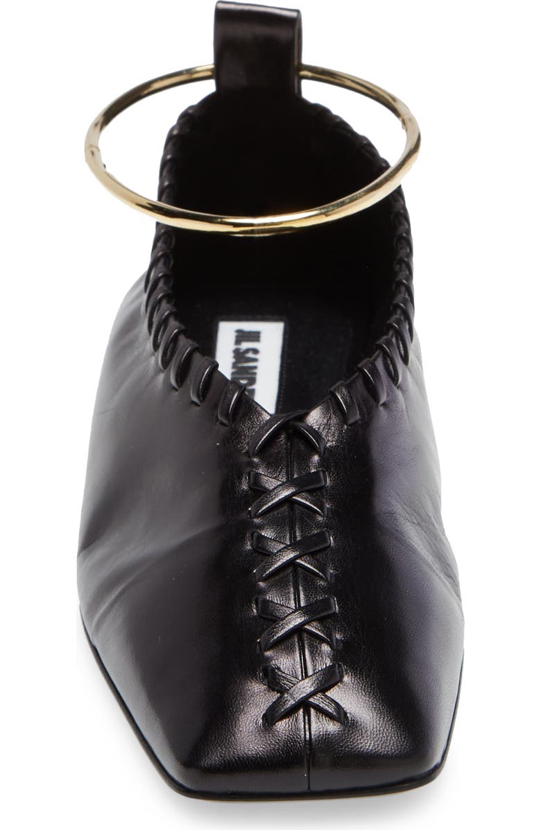 Jil Sander Anklet Ballerina Flat, Alternate, color,