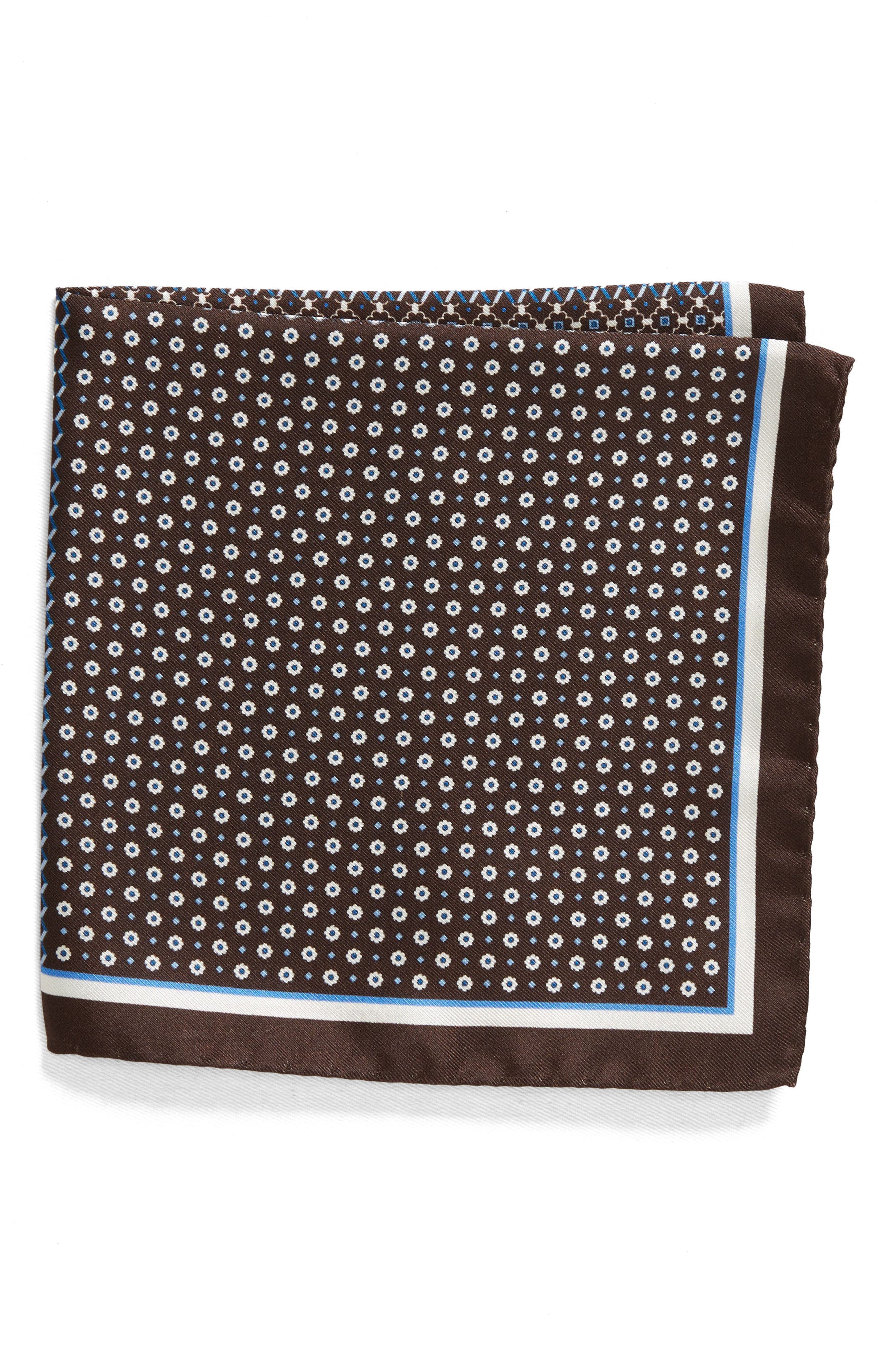 Eton Quadrant Silk Pocket Square