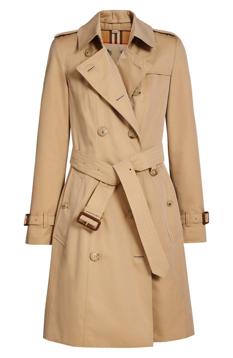 Burberry The Kensington Heritage Trench Coat, Alternate, color,