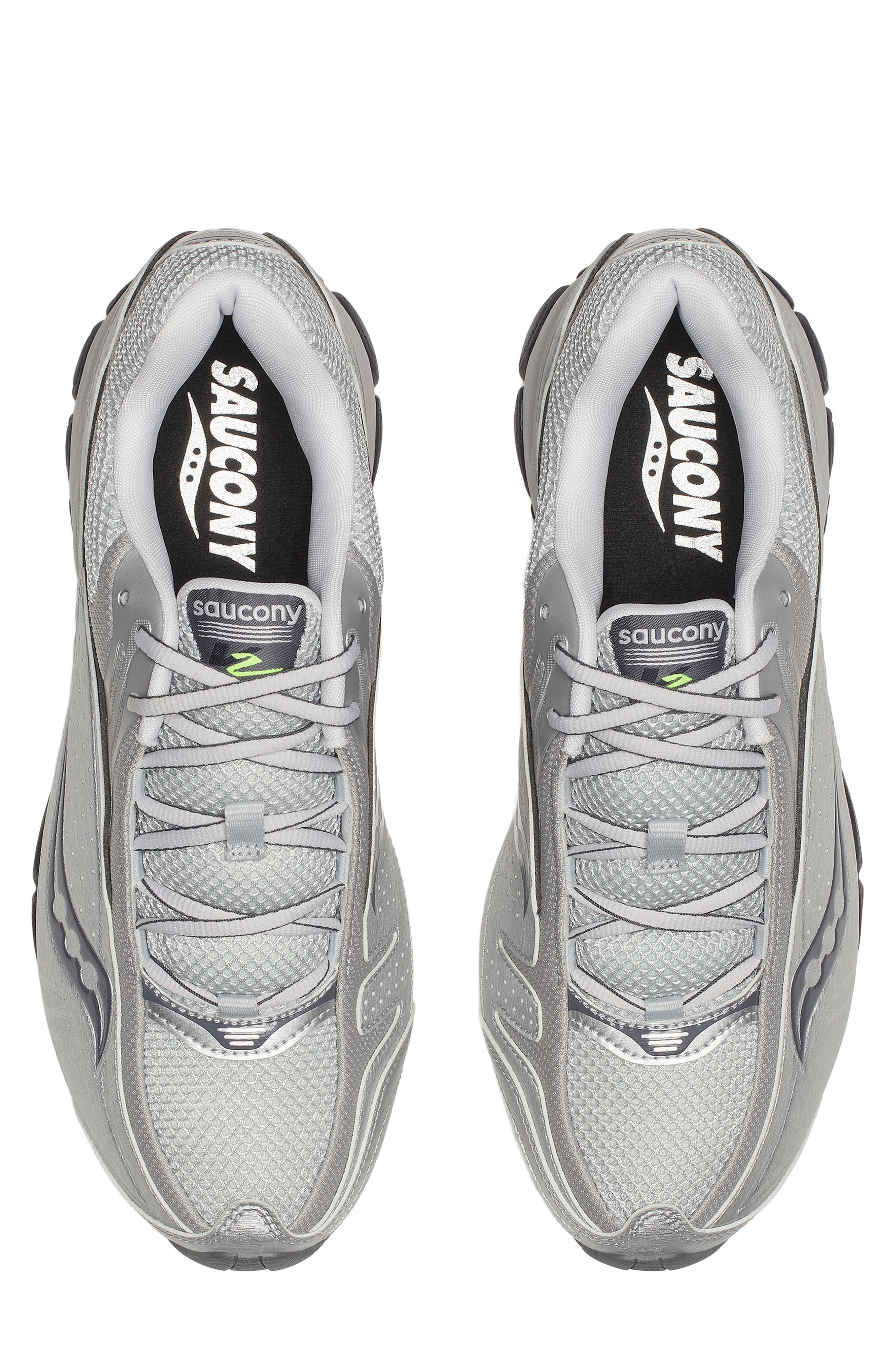 Saucony Gender Inclusive ProGrid v2 Sneaker, Alternate, color, Silver/ Navy