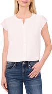 CeCe Scalloped Cap Sleeve Top