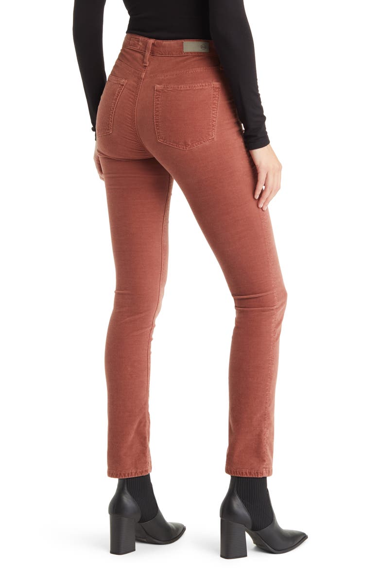Mari High Waist Slim Ankle Straight Leg Jeans, Alternate, color, DUSTY BLUSH