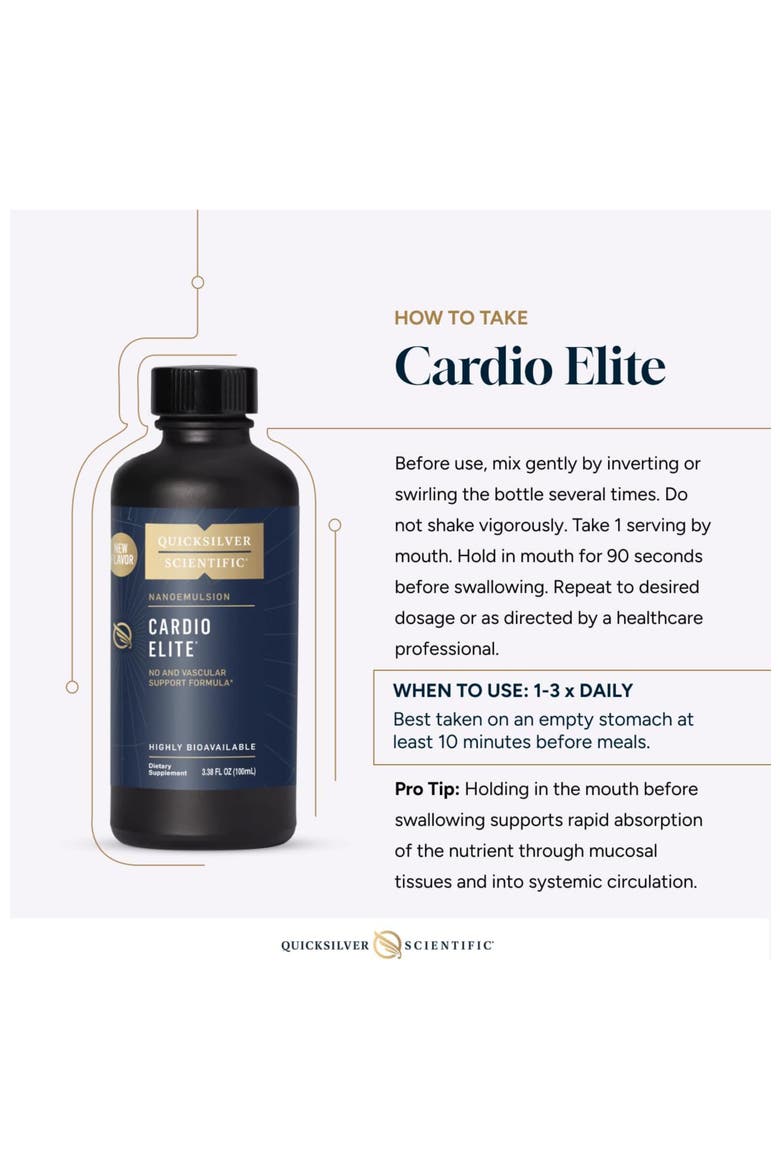 Cardio Elite Nanoemulsified Nitric Oxide Liquid Supplement, Alternate, color, None