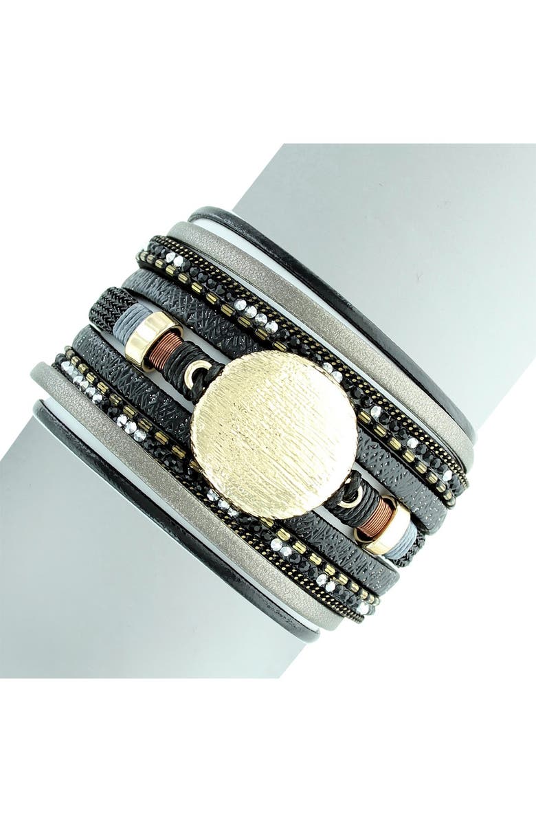 OLIVIA WELLES Blair Layered Magnetic Bracelet, Main, color, Gold-Black