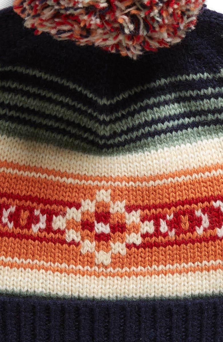 Faherty x Doug Good Feather Star Nation Wool Blend Pompom Beanie, Alternate, color,