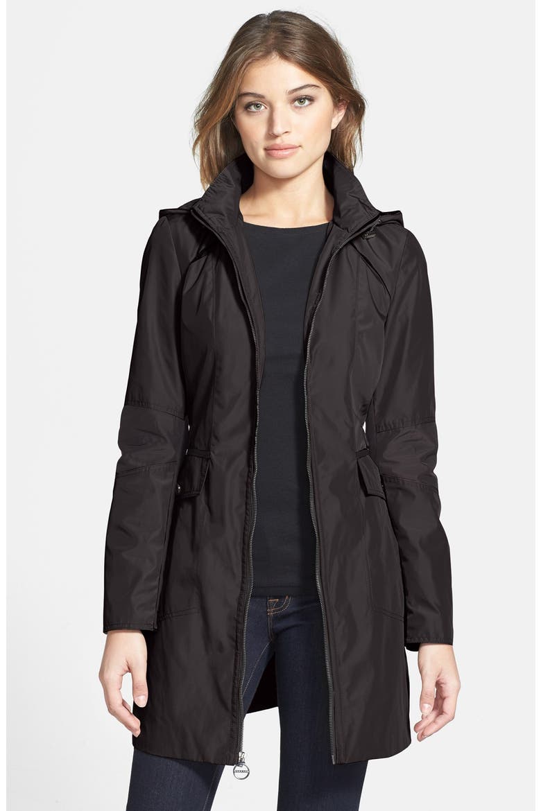 Packable Colorblock Anorak, Main, color, BLACK