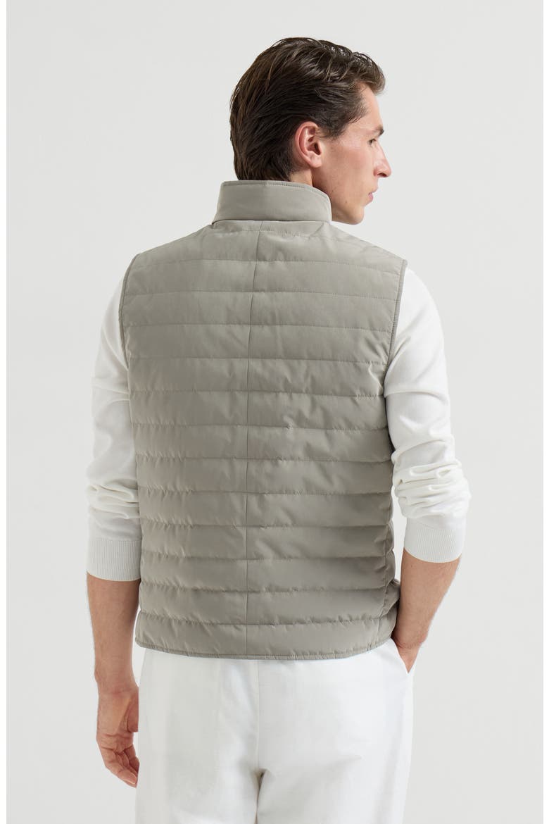 Nylon down vest, Alternate, color, Khaki