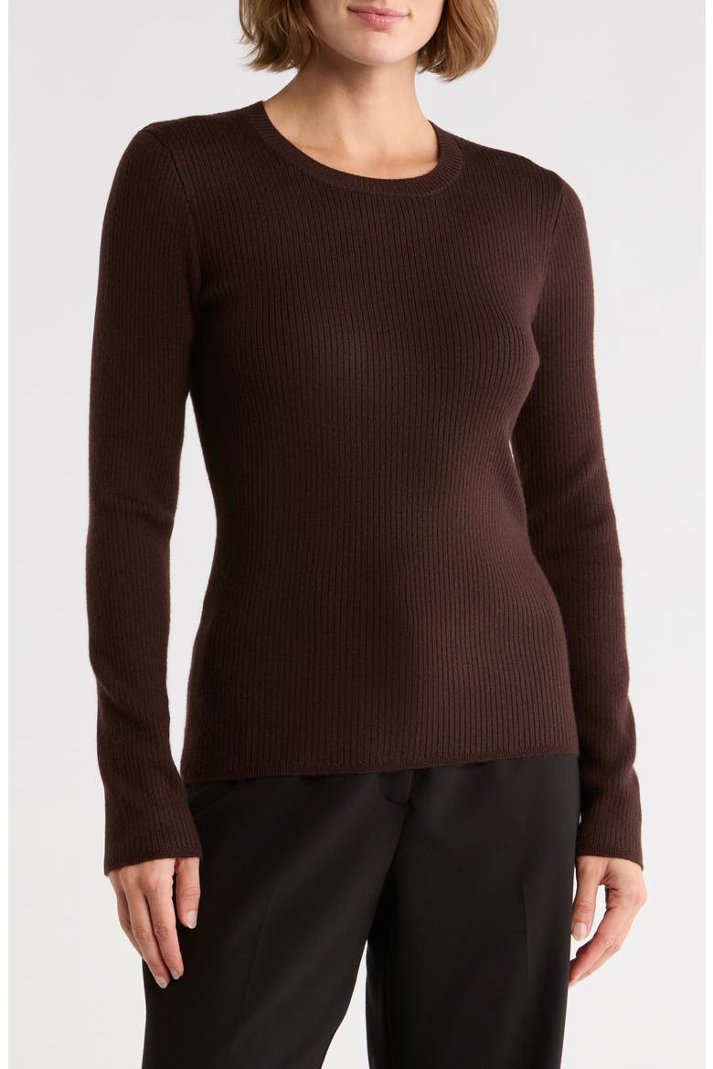 Annalise Crewneck Sweater, Main, color, ESPRESSO
