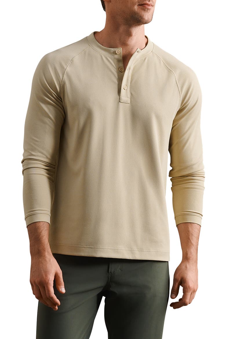 Waffle Tech Henley, Main, color, TOASTED OAT