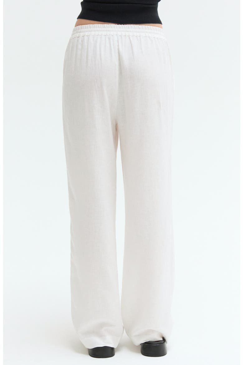 Easy Wear Linen Blend Pants, Alternate, color, White
