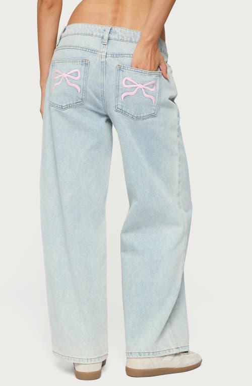 Edikted Ace Relaxed Low Rise Straight Leg Jeans In Multi