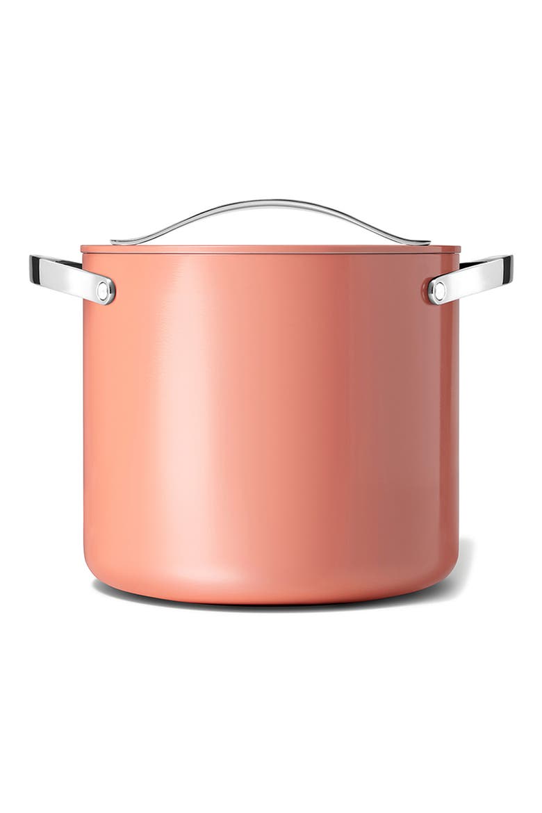 Nonstick Ceramic 12-Quart Stockpot with Lid, Alternate, color, PERRACOTTA