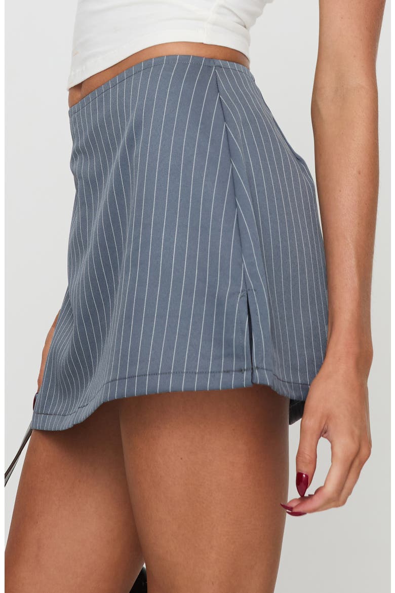 Gigi Pinstripe Miniskort, Alternate, color, GREY