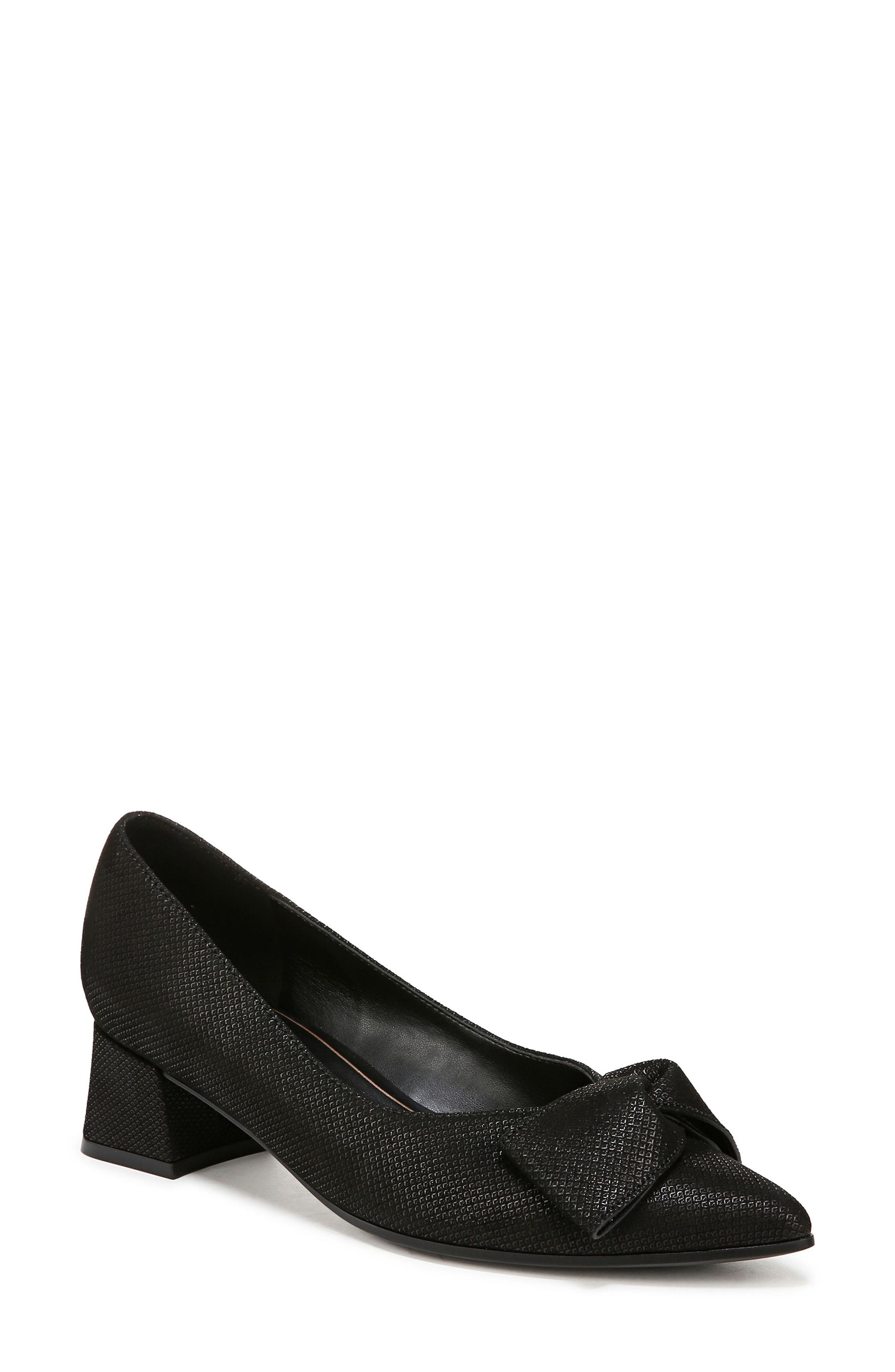 Naturalizer Mavis Bow Pointed Toe Pump, Main, color, Black