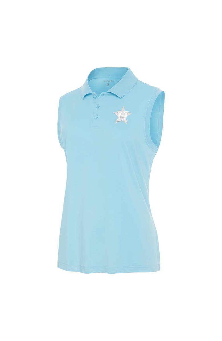 ANTIGUA Women's Antigua  Powder Blue Houston Astros Recap Sleeveless Polo, Main, color, 
