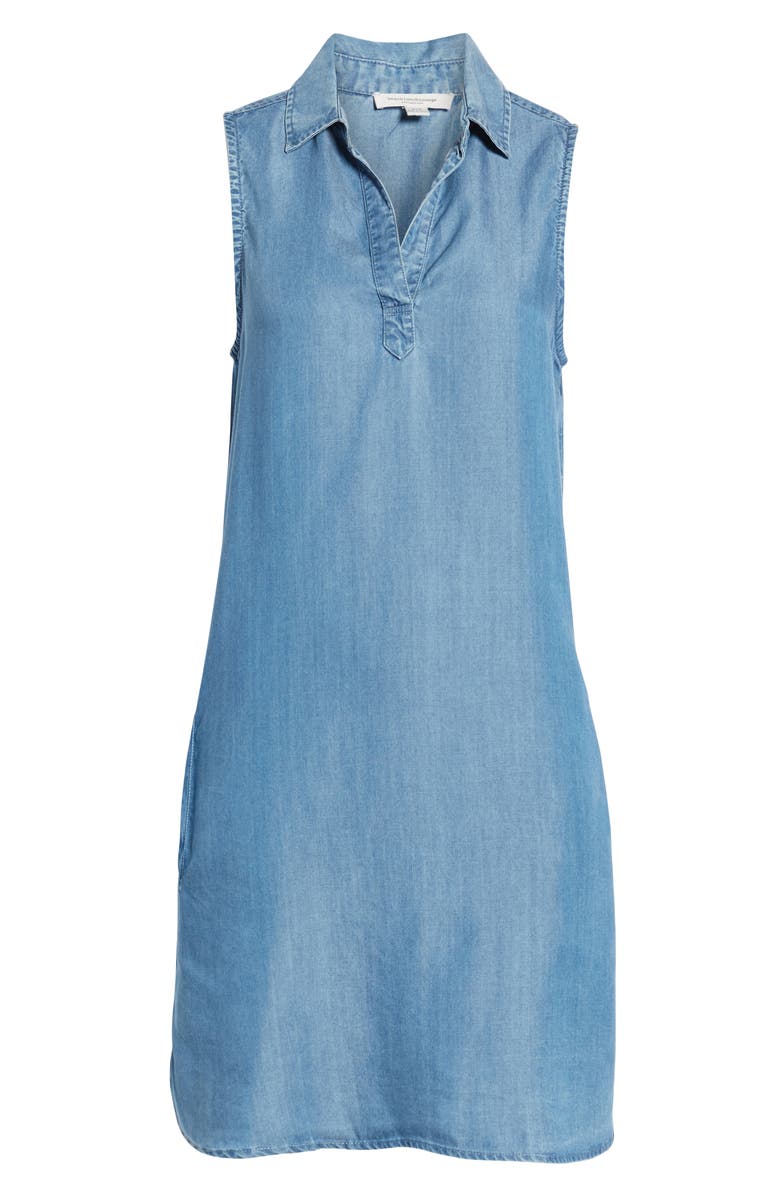 beachlunchlounge Chambray Shift Dress, Alternate, color, 