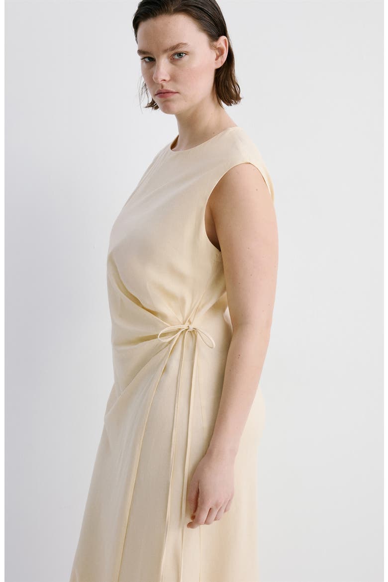 Wrap Midi Dress, Alternate, color, VANILLA