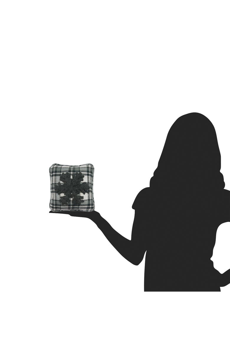 C&F Home Snowflake Throw Pillow, 8" x 8", Alternate, color, Green