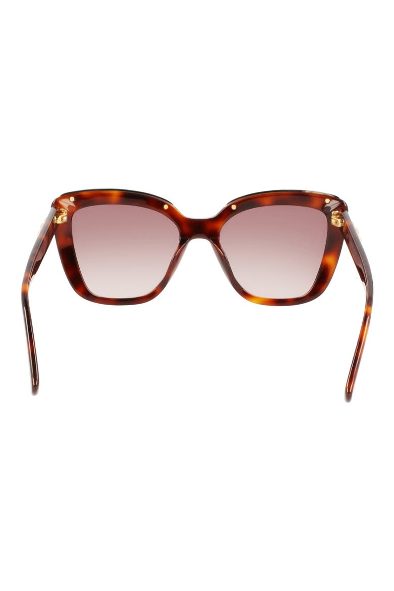 Roseau 53mm Gradient Rectangle Sunglasses, Alternate, color, HAVANA