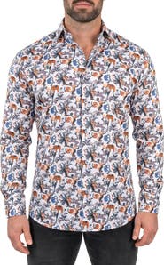 Maceoo Fibonacci Contemporary Fit Cotton Button-Up Shirt