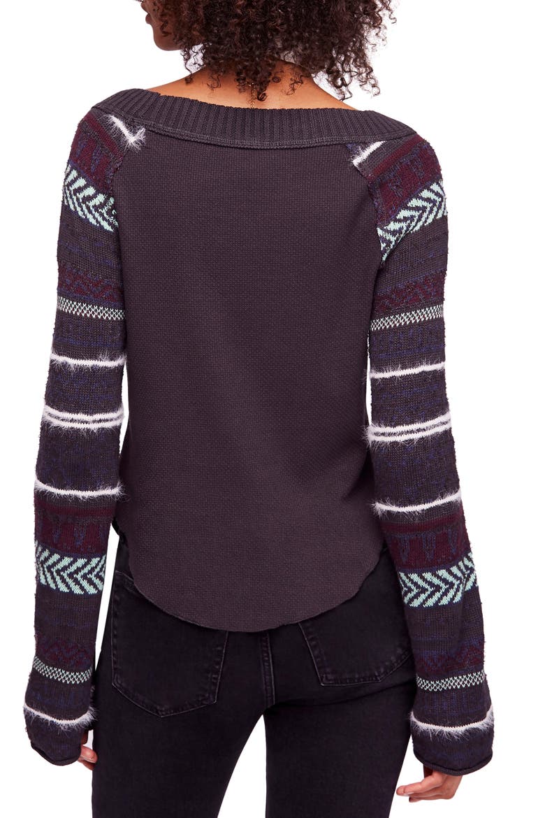 Fairground Thermal Top, Alternate, color, BLACK