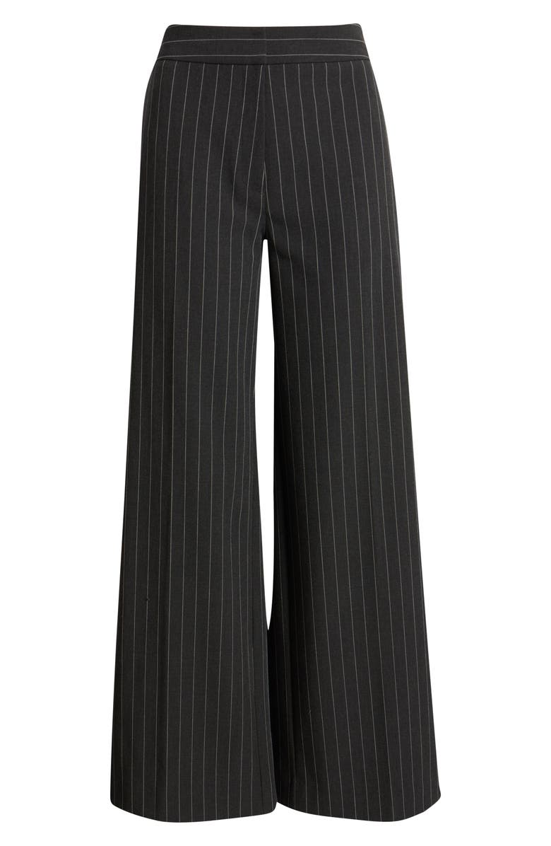 Nordstrom Pinstripe Wide Leg Pants, Main, color, Grey Dk Char Cayman Stripe