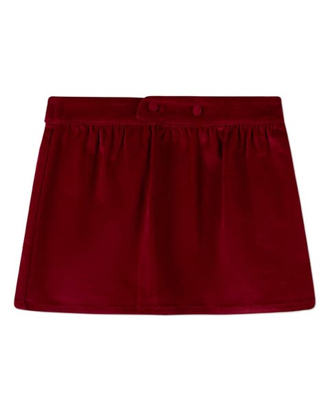 Fine-Wale Corduroy Above-Knee Skirt