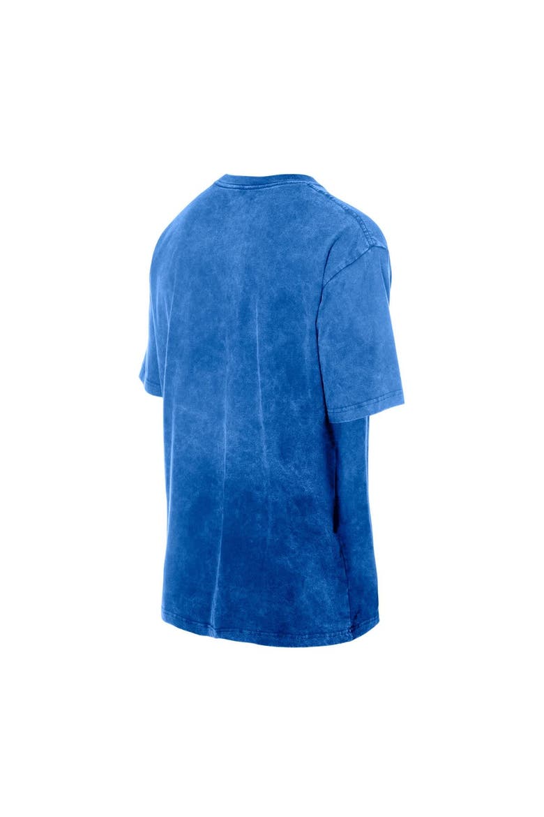 Men's New Era  Blue New York Knicks Oversized Throwback Collection Mineral Wash T-Shirt, Alternate, color, Blue