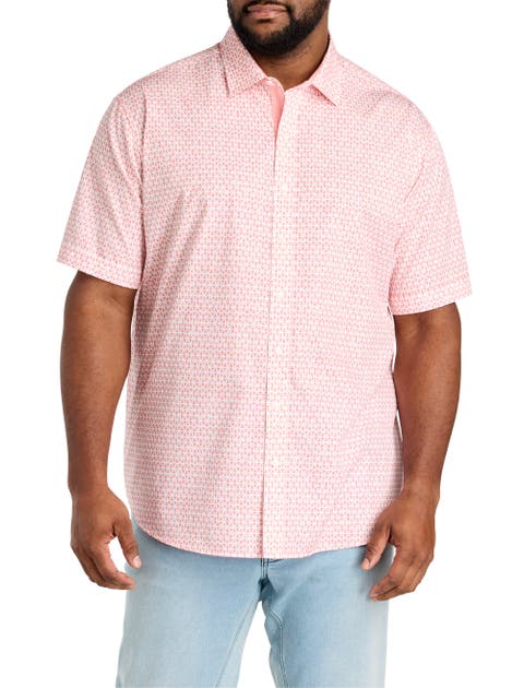 Big & Tall Geometric Print Sport Shirt V2