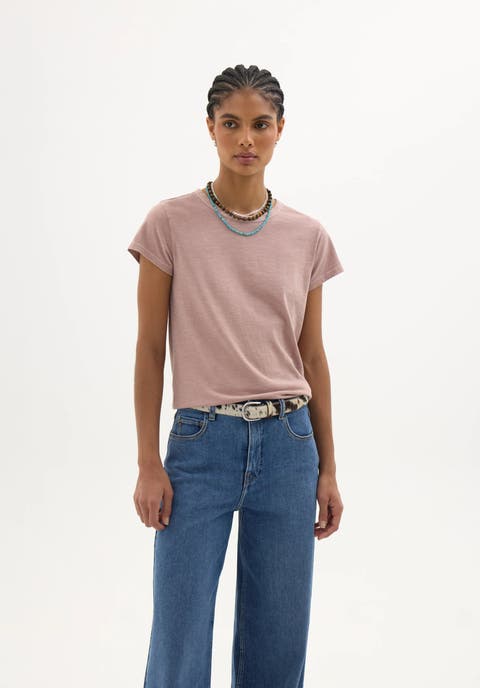 Slim Fit Slub Cotton Crew T-Shirt