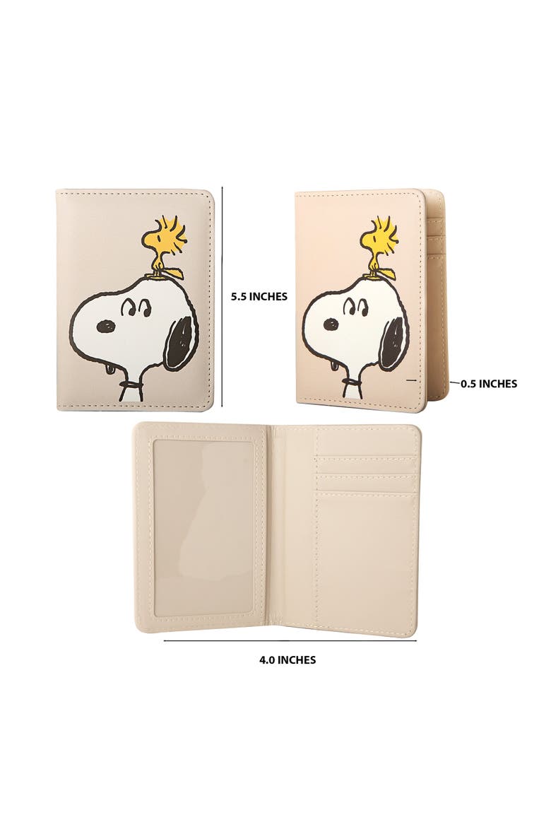 Snoopy Woodstock Passport Holder, Alternate, color, Beige