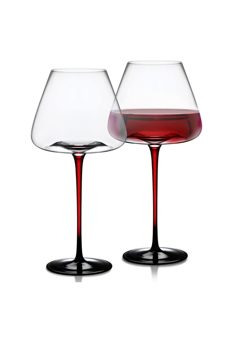 Extra Large Concave Champagne Glasses - 24oz - Set of 2, Alternate, color, Clear