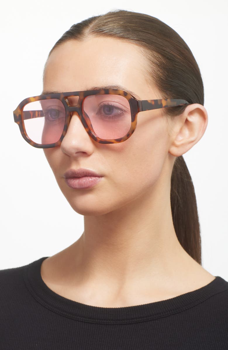 BP. Aviator Sunglasses, Alternate, color, Tort- Pink
