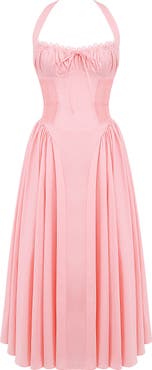 HOUSE OF CB Adabella Floral Pleated Halter Sundress