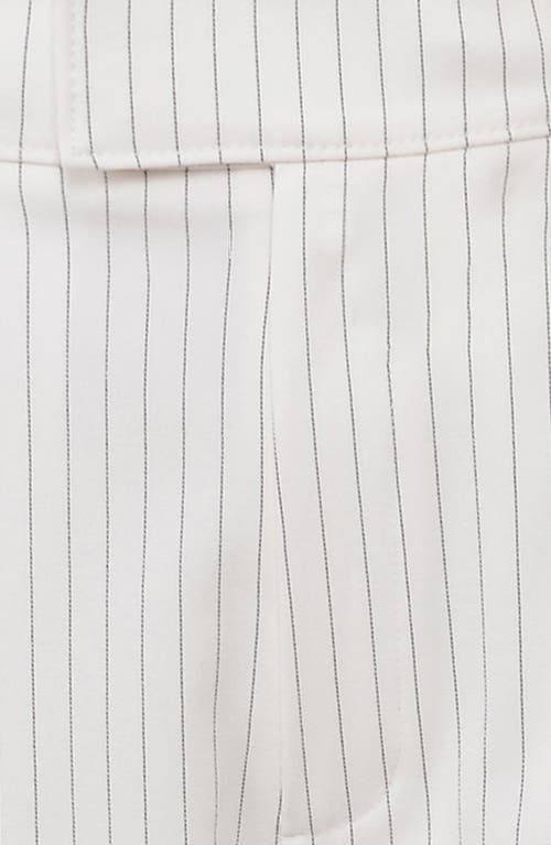 House Of Cb Hayden Tailored Pants In Pinestripe-white And Black