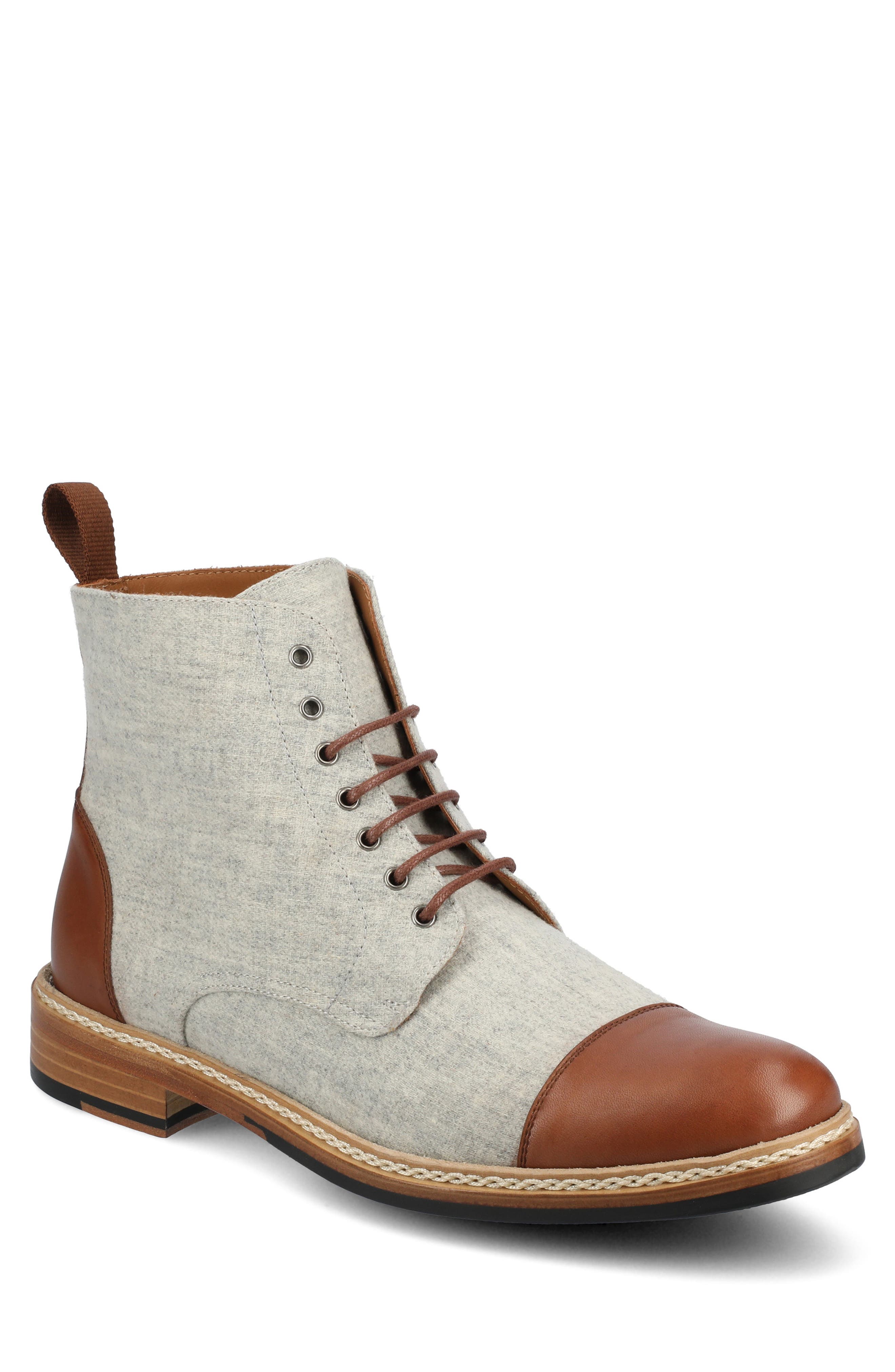TAFT The Jack Cap Toe Boot, Main, color, Avalanche