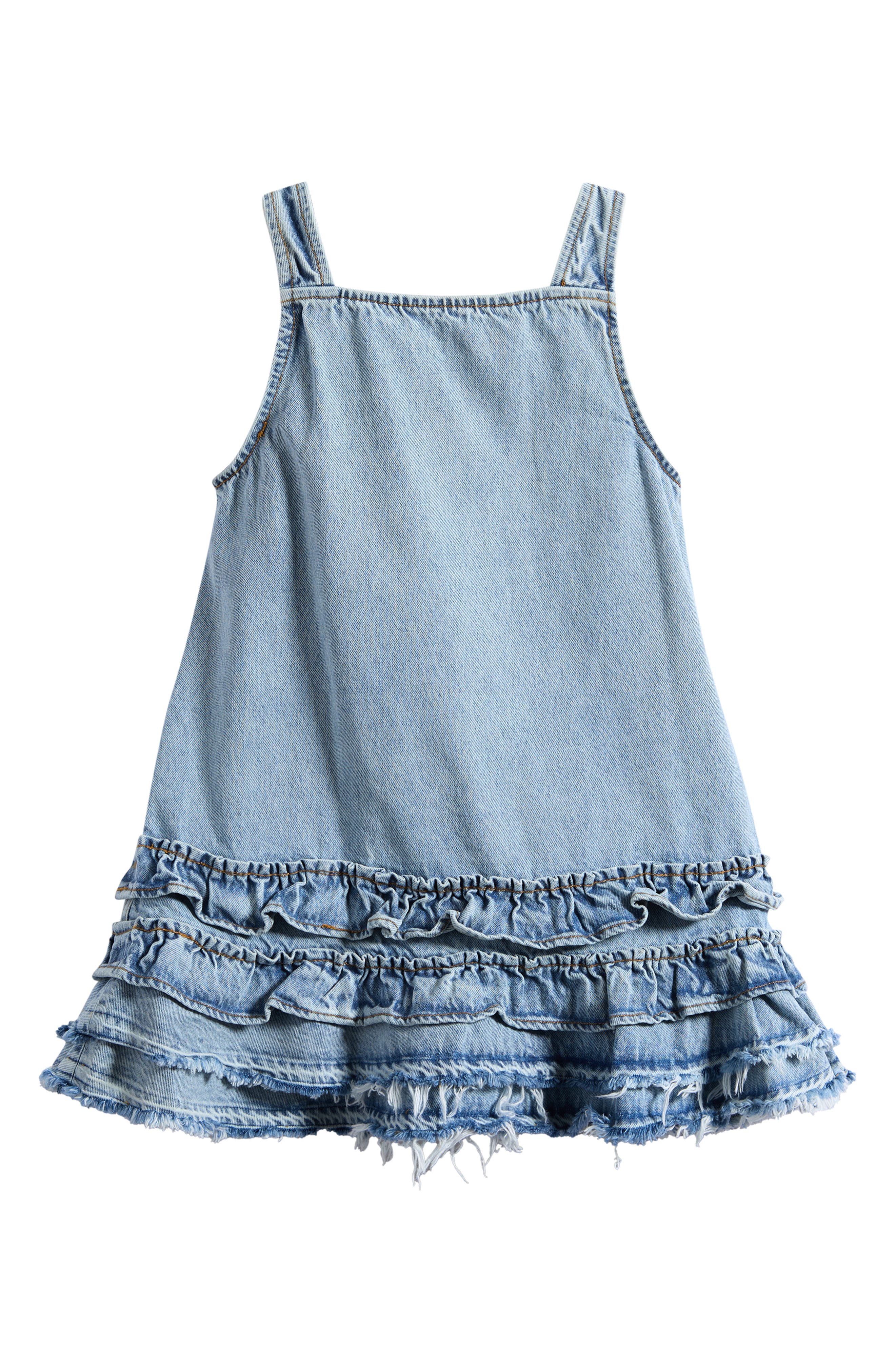 Vintage Havana Kids' Ruffle Tiered Denim Dress